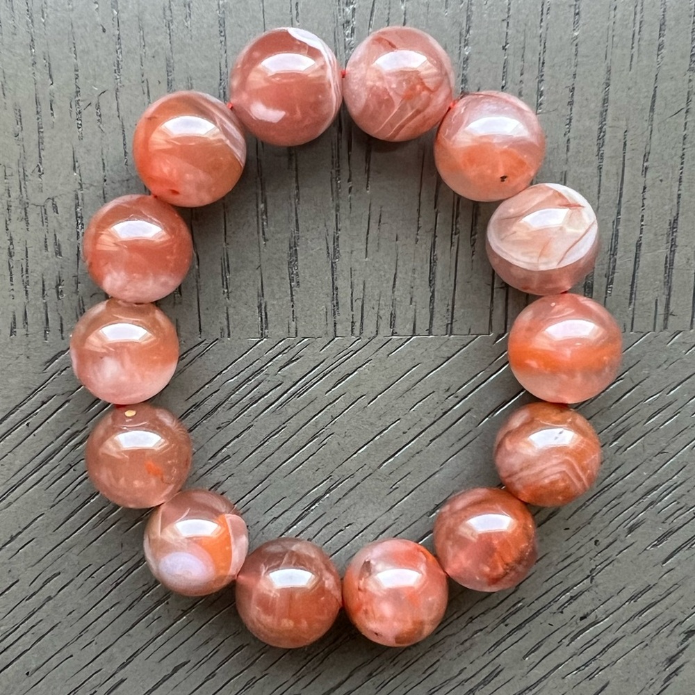 Yanyuan agate bracelet 14mm SIZE 6.5’